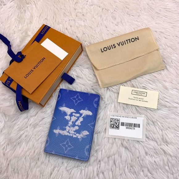 ❌SOLD❌ Louis Vuitton Clouds Pocket Organizer Card Wallet PO Virgil Abloh Blue - Picture 14 of 14